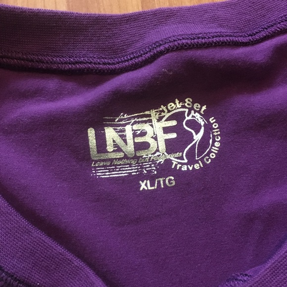 LNBF Purple 3/4 Sleeve Organic Cotton Tunic Shirt - Picture 6 of 10